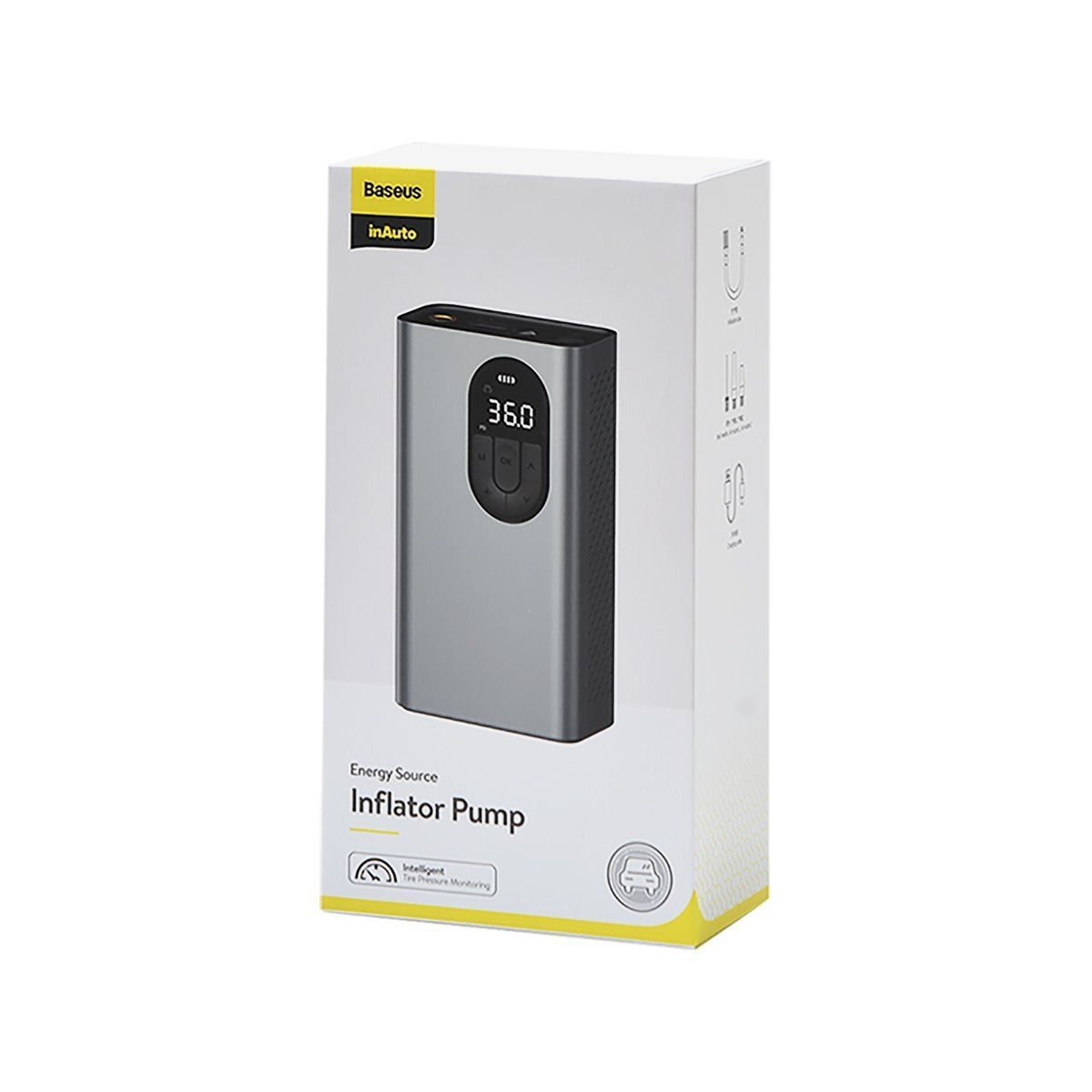 Akcesorium samochodowe Baseus mini kompresor pompka do kół na gniazdo zapalniczki szary (CRCQB02-0A)