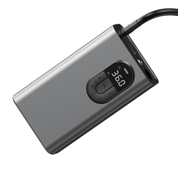 Zdjęcie produktu: Akcesorium samochodowe Baseus mini kompresor pompka do kół na gniazdo zapalniczki szary (CRCQB02-0A)