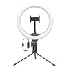 Miniatura zdjęcia: Fotograficzna lampa 10" Baseus ring flash pierścień LED do telefonu smartfona do zdjęć selfie filmów (YouTube, TikTok) + mini statyw czarny (CRZB10-A01)