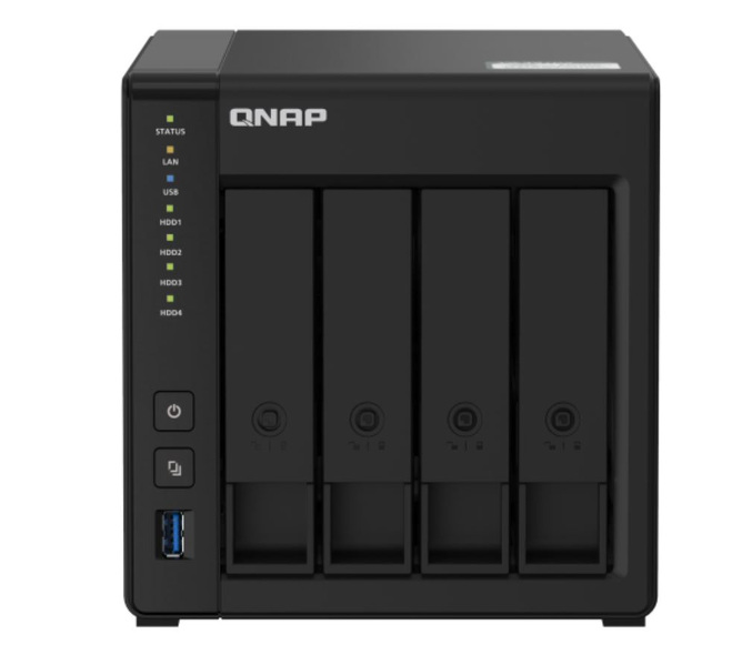 Zdjęcie produktu: Serwer plików QNAP TS-451D2-4GB 4-bay, Celeron J4025 dual-core 2.0 /2.9 GHz , 4G RAM DDR4, 2x 1 GbE LAN, 4xUSB 3.2, 1xHDMI