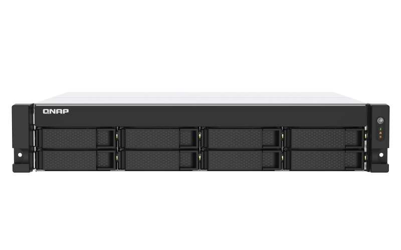 Serwer plików QNAP TS-873AU-RP-4G 8-Bay, Czterordzeniowy AMD Ryzen V1500B 2,2 GHzz, 4GB UDIMM DDR4 , 2x2,5 GbE LAN, USB 3.1x2 Type-C, 1x Type-A, 1 x PCIe Gen 3 x8