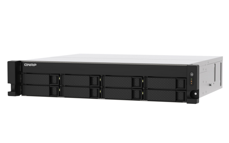 Serwer plików QNAP TS-873AU-RP-4G 8-Bay, Czterordzeniowy AMD Ryzen V1500B 2,2 GHzz, 4GB UDIMM DDR4 , 2x2,5 GbE LAN, USB 3.1x2 Type-C, 1x Type-A, 1 x PCIe Gen 3 x8