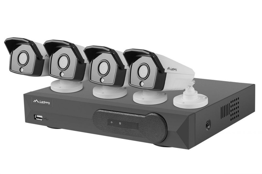 Zdjęcie produktu: Zestaw do monitoringu Lanberg PCS-0804-0050 rejestrator NVR 8 kanałowy POE + 4 kamery IP 5 Mpx z akcesoriami Zdjęcie produktu: Zestaw do monitoringu Lanberg PCS-0804-0050 rejestrator NVR 8 kanałowy POE + 4 kamery IP 5 Mpx z akcesoriami