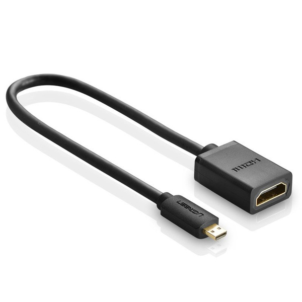 Zdjęcie produktu: Ugreen kabel przewód przejściówka adapter HDMI - micro HDMI 19 pin 20cm czarny (20134)