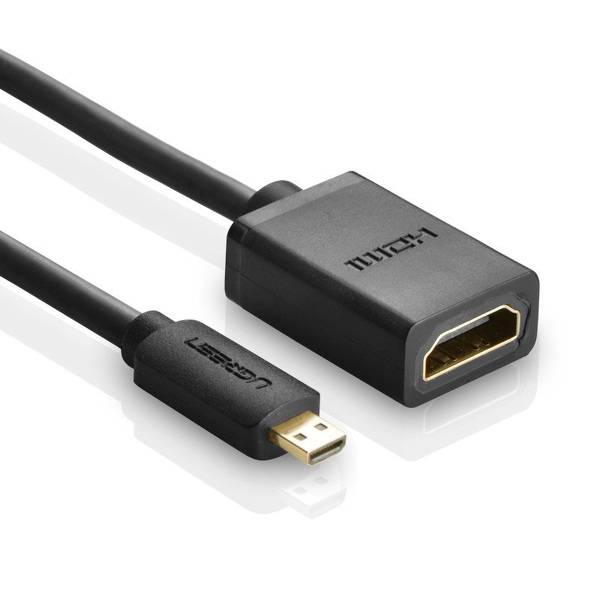 Zdjęcie produktu: Ugreen kabel przewód przejściówka adapter HDMI - micro HDMI 19 pin 20cm czarny (20134)