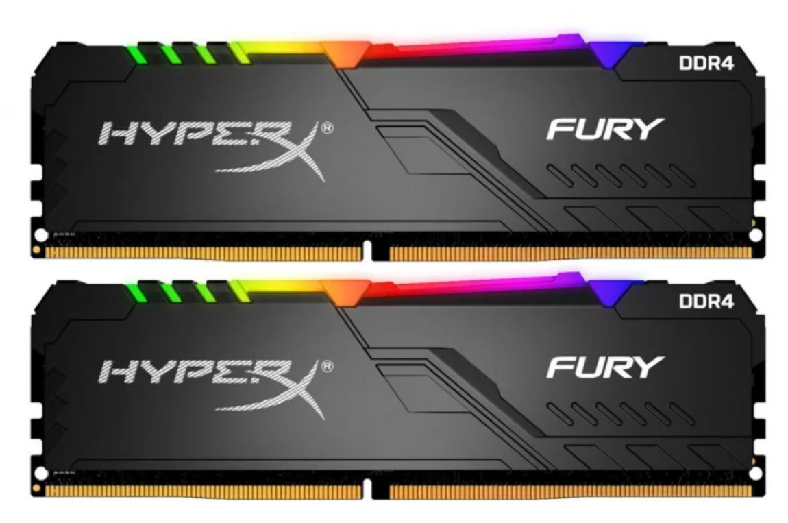 Pamięć HyperX 16GB (2x8GB) DDR4-3200 Non-ECC CL16 Fury RGB HX432C16FB3AK2/16