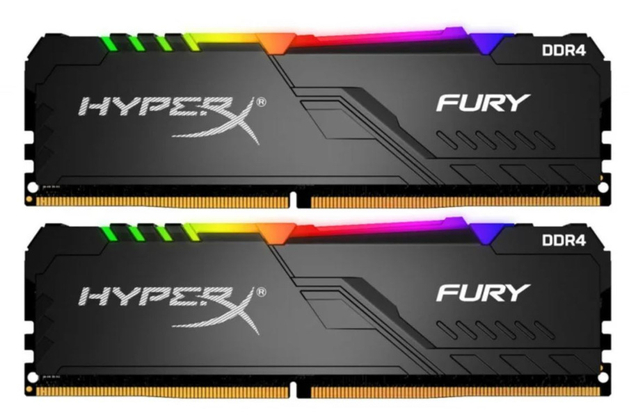 Zdjęcie produktu: Pamięć HyperX 16GB (2x8GB) DDR4-3200 Non-ECC CL16 Fury RGB HX432C16FB3AK2/16