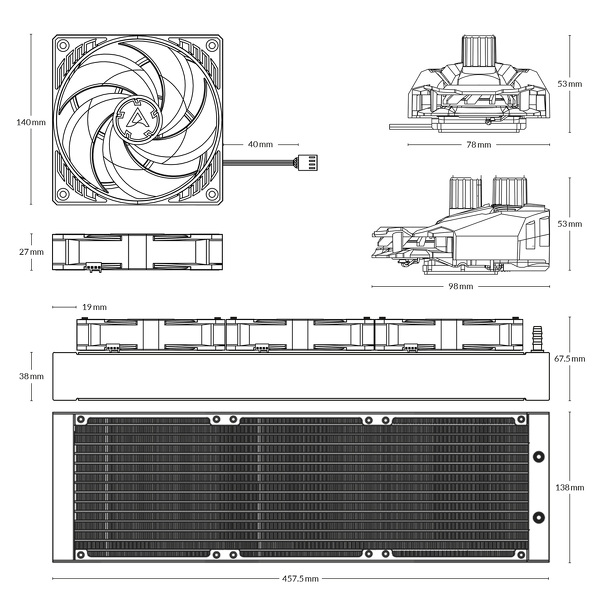 Zdjęcie produktu: Chłodzenie wodne Arctic Liquid Freezer II 420 (ACFRE00092A)
