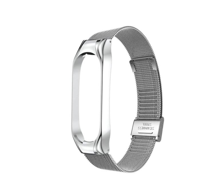 Stalowa bransoletka, opaska do Xiaomi Mi Band 5 / 6 srebrna