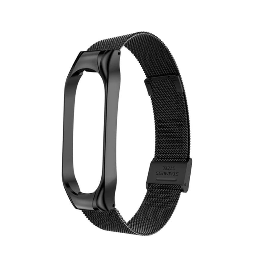 Stalowa bransoletka, opaska do Xiaomi Mi Band 5 / 6 czarna