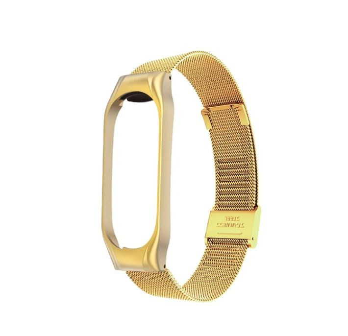 Stalowa bransoletka, opaska do Xiaomi Mi Band 5 / 6 złota Stalowa bransoletka, opaska do Xiaomi Mi Band 5 / 6 złota