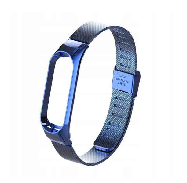 Zdjęcie produktu: Stalowa bransoletka, opaska do Xiaomi Mi Band 5 / 6 niebieska Zdjęcie produktu: Stalowa bransoletka, opaska do Xiaomi Mi Band 5 / 6 niebieska