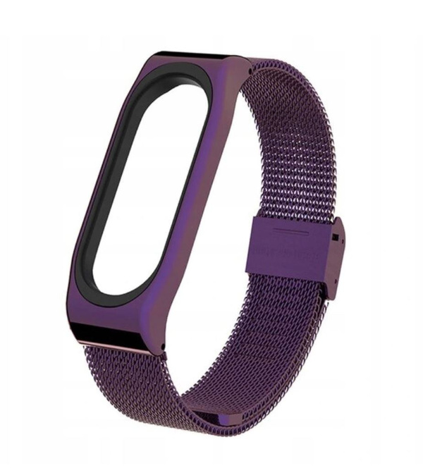 Zdjęcie produktu: Stalowa bransoletka, opaska do Xiaomi Mi Band 5 / 6 fioletowa