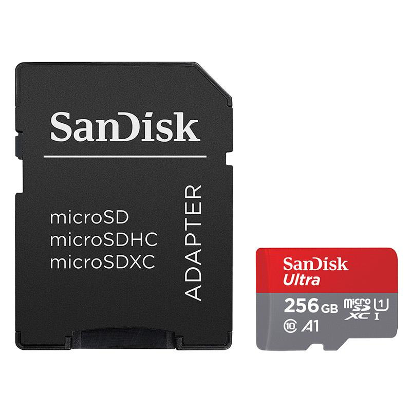 Karta SanDisk Ultra Android microSDXC UHS-I 256GB 120MB/s A1 Class 10 + Adapter SD (SDSQUA4-256G-GN6MA)