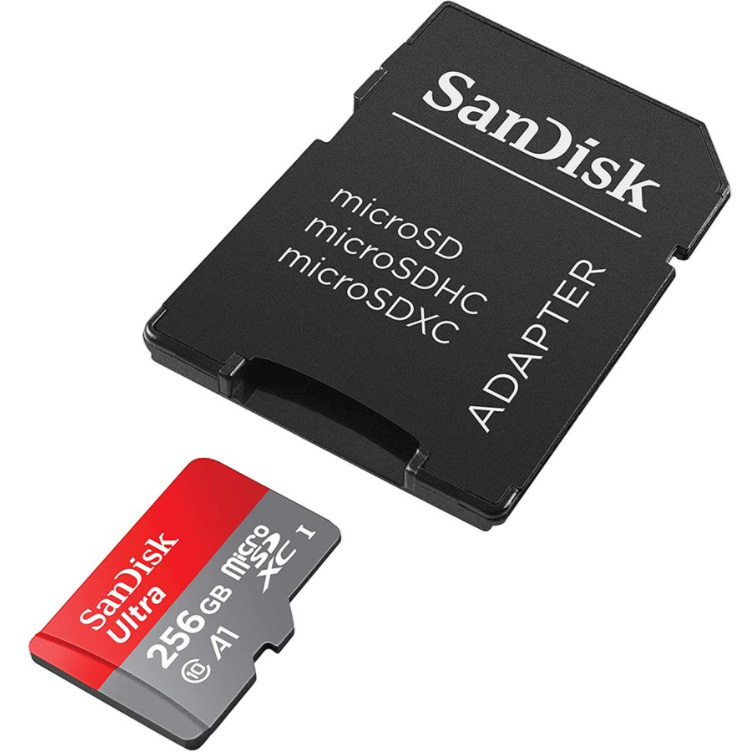 Karta SanDisk Ultra Android microSDXC UHS-I 256GB 120MB/s A1 Class 10 + Adapter SD (SDSQUA4-256G-GN6MA)