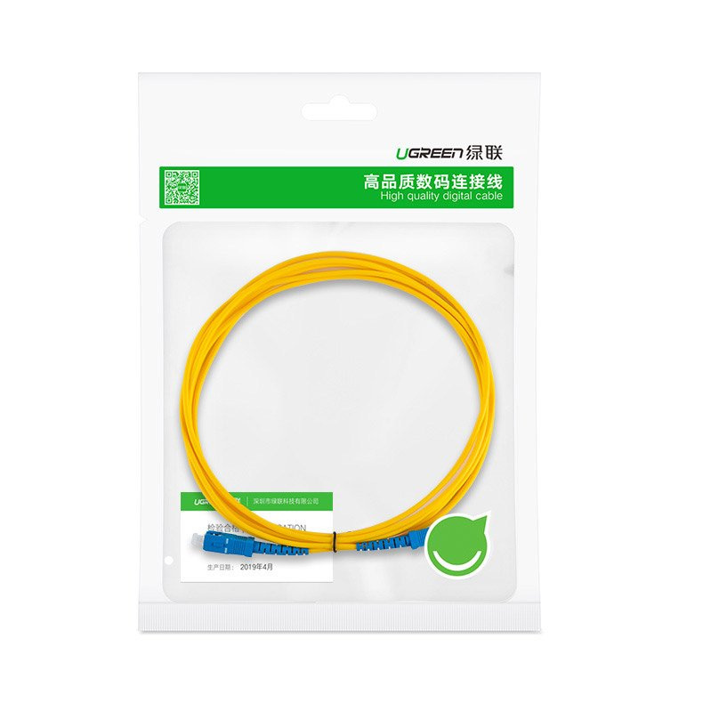Kabel światłowodowy SC/UPC UGREEN NW131, patchcord, simplex, 3m (żółty) (70664) Kabel światłowodowy SC/UPC UGREEN NW131, patchcord, simplex, 3m (żółty) (70664)