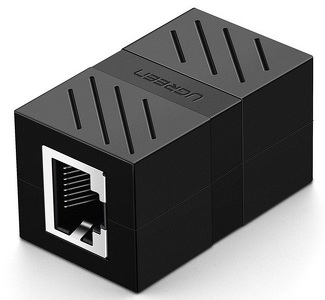 Miniatura produktu: Złączka, przedłużka sieciowa RJ45 UGREEN NW114 Ethernet, 8P/8C, Cat.7, UTP (czarna) (20390)