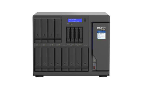 Miniatura produktu: Serwer plików QNAP TVS-h1688X-W1250-32G 12-bay; Intel Xeon D-1250 6-core 3.3 GHz /4.7 GHz; 32 GB UDIMM DDR4 ECC; 2 x M.2 22110/2280 NVMe; 2x 10 GbE; 4x 2,5 GbE; 6x Port USB 3.2 Gen 1; 3x PCIe; Hdmi