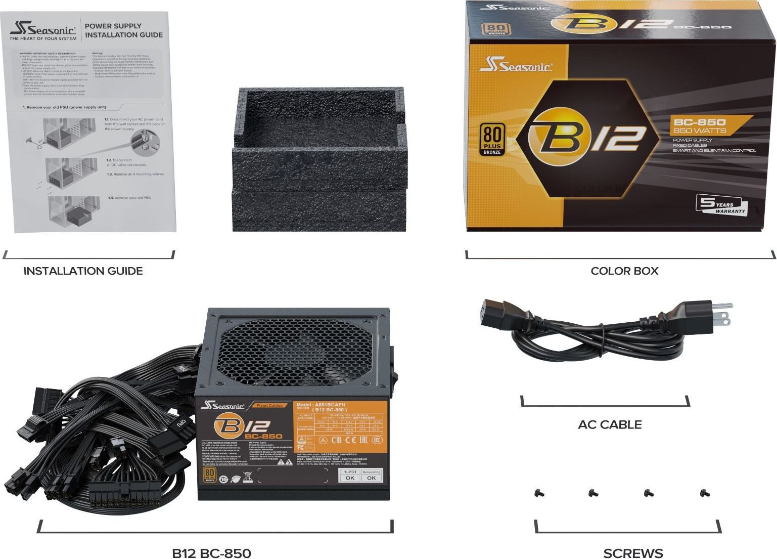 Zasilacz Seasonic B12-BC-850 80Plus Bronze 850W