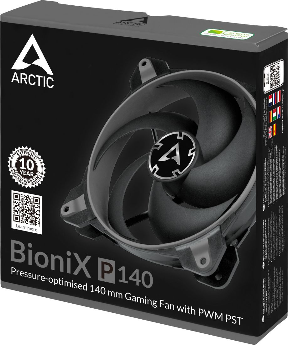Wentylator Arctic BioniX P140 PWM PST Czarno-szary 140mm Wentylator Arctic BioniX P140 PWM PST Czarno-szary 140mm