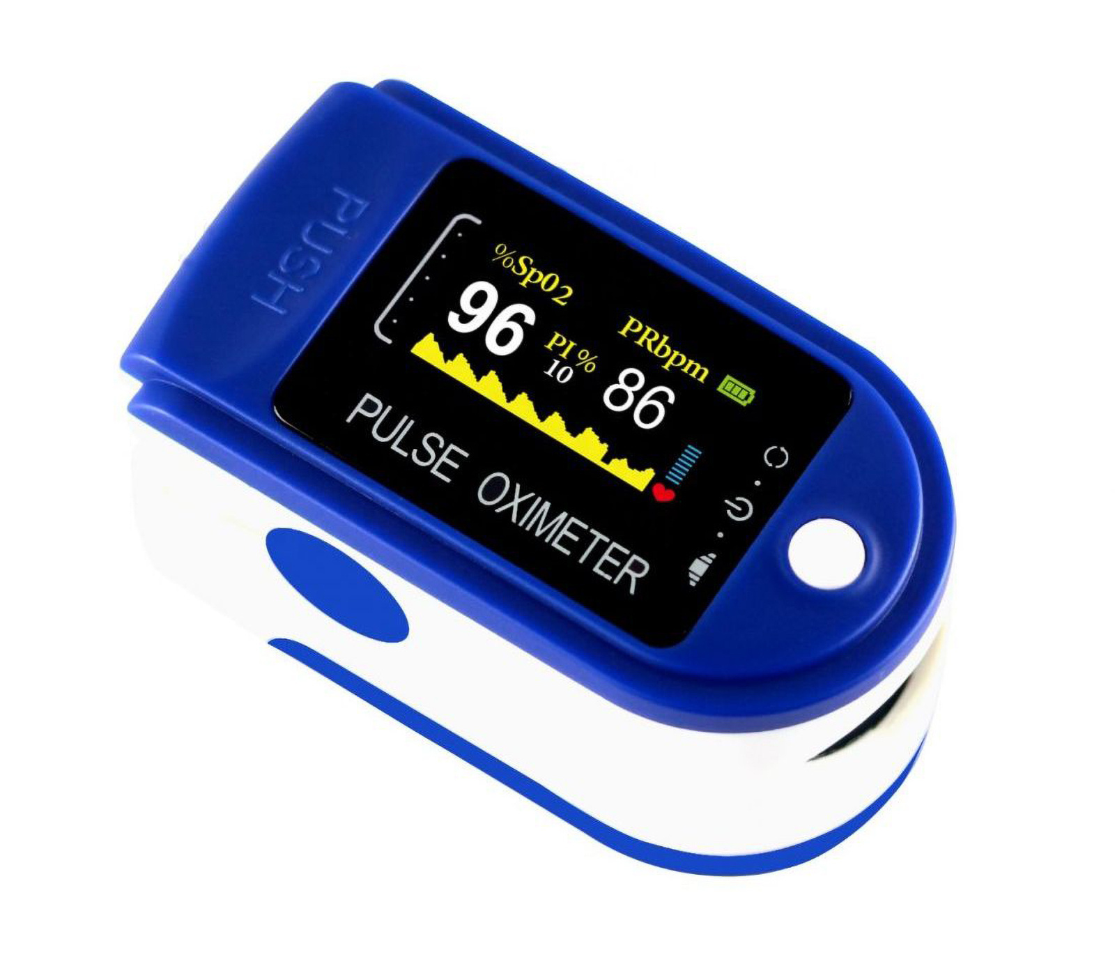 Pulsoksymetr napalcowy do pomiaru poziomu saturacji krwi