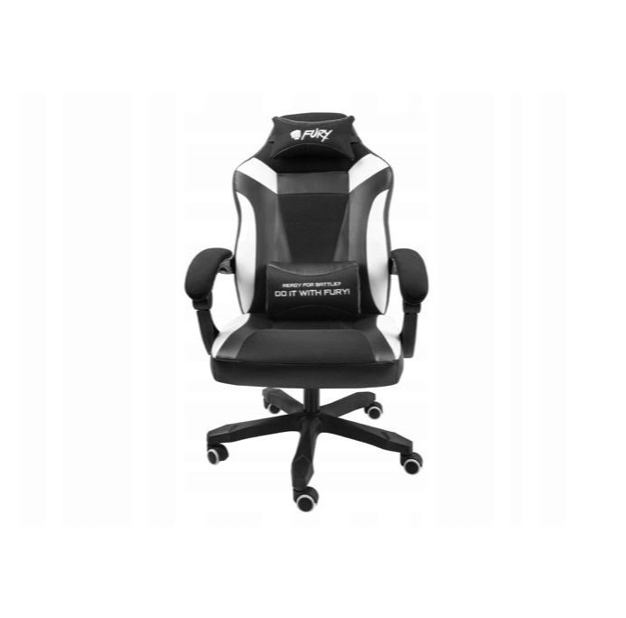 Fotel gamingowy Fury Avenger M+ Czarno-biały