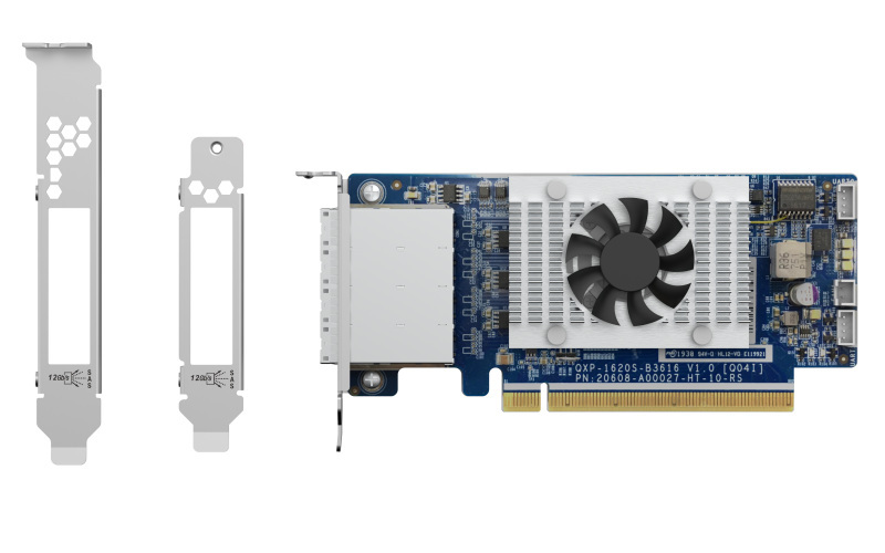 Qnap QXP-1620S-B3616W 4-port miniSAS HD host bus adapter, Broadcom Mercator SAS3616W, PCIe 3.0 x 16 for TL SAS JBOD series Qnap QXP-1620S-B3616W 4-port miniSAS HD host bus adapter, Broadcom Mercator SAS3616W, PCIe 3.0 x 16 for TL SAS JBOD series