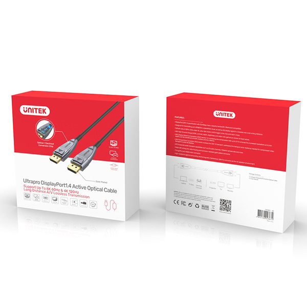 Zdjęcie produktu: Unitek kabel optyk DisplayPort 10m (C1616GY)