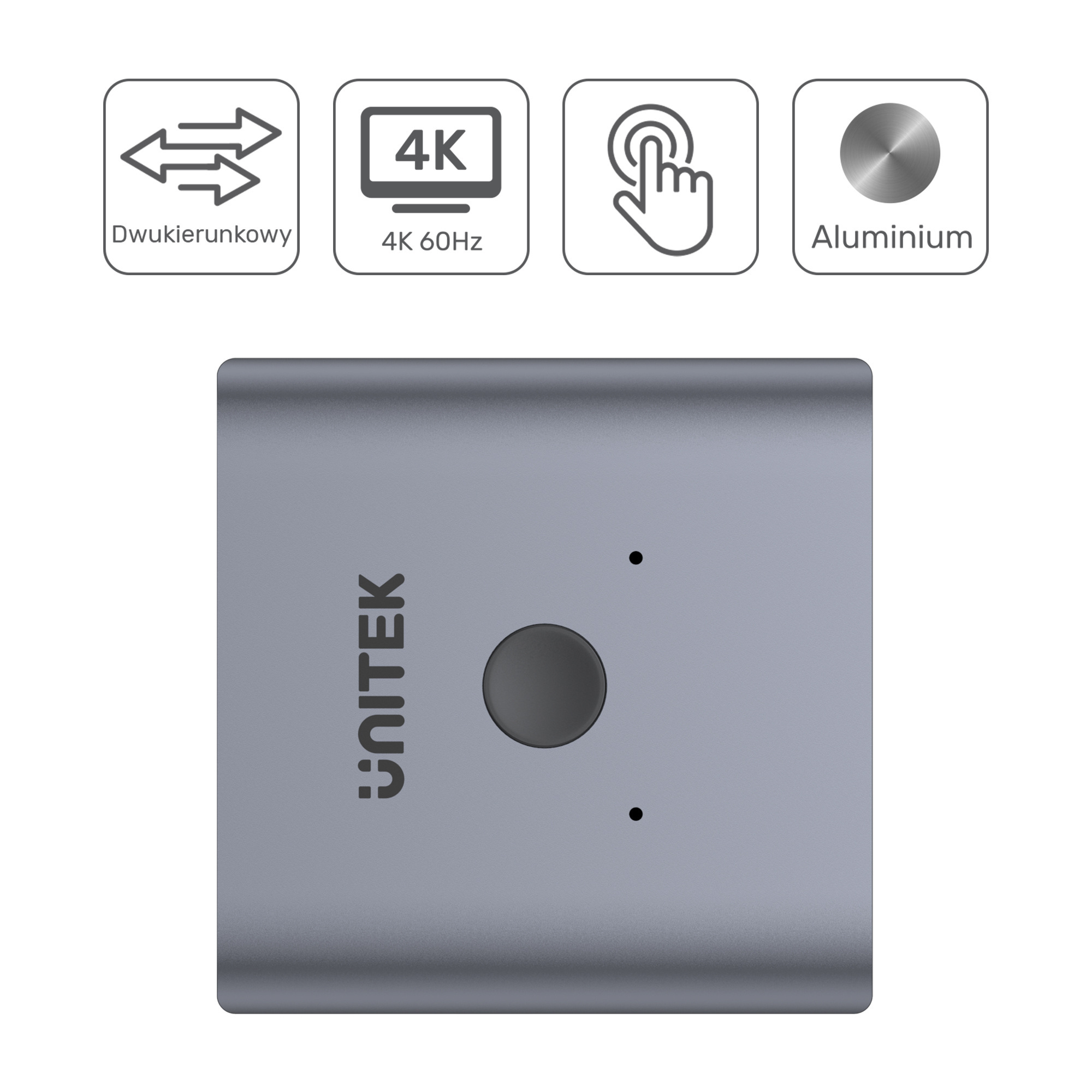 Unitek przełącznik HDMI 2.0 (V1127A) 2 na 1 Unitek przełącznik HDMI 2.0 (V1127A) 2 na 1