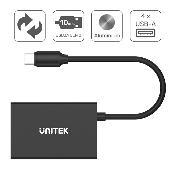 Zdjęcie produktu: Unitek HUB USB TYP-C 4 x USB 3.0 Slim (H1301A)