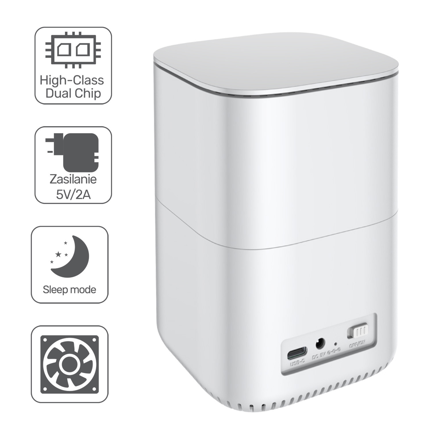 Stacja dokująca na dysk 2 x 2,5" HDD/SSD Unitek USB TYP-C 3.0 24/7 (S1105A)