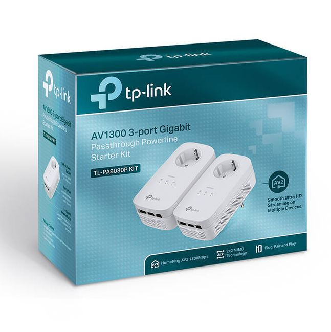 TP-Link TL-PA8030P AV1300 Powerline Adapter Starter Kit