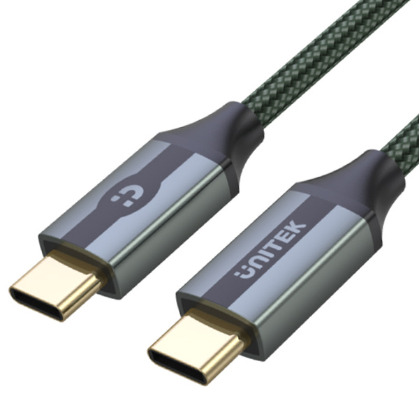 Zdjęcie produktu: Unitek Przewód USB Typ-C do USB Typ-C 10Gbps 4K 60Hz 20V/5A oplot (C14079GN) Zdjęcie produktu: Unitek Przewód USB Typ-C do USB Typ-C 10Gbps 4K 60Hz 20V/5A oplot (C14079GN)