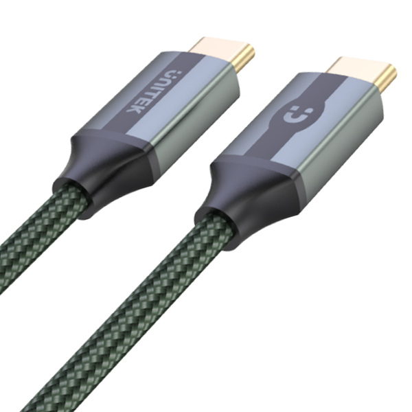 Zdjęcie produktu: Unitek Przewód USB Typ-C do USB Typ-C 10Gbps 4K 60Hz 20V/5A oplot (C14079GN) Zdjęcie produktu: Unitek Przewód USB Typ-C do USB Typ-C 10Gbps 4K 60Hz 20V/5A oplot (C14079GN)
