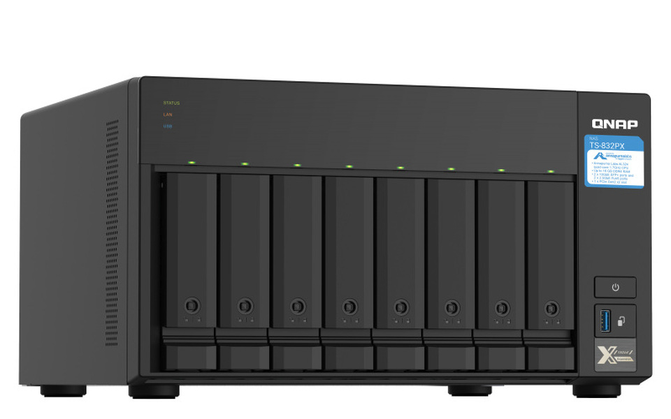 Zdjęcie produktu: Serwer plików QNAP TS-832PX-4G 8-bay, 4 GB DDR4 Zdjęcie produktu: Serwer plików QNAP TS-832PX-4G 8-bay, 4 GB DDR4