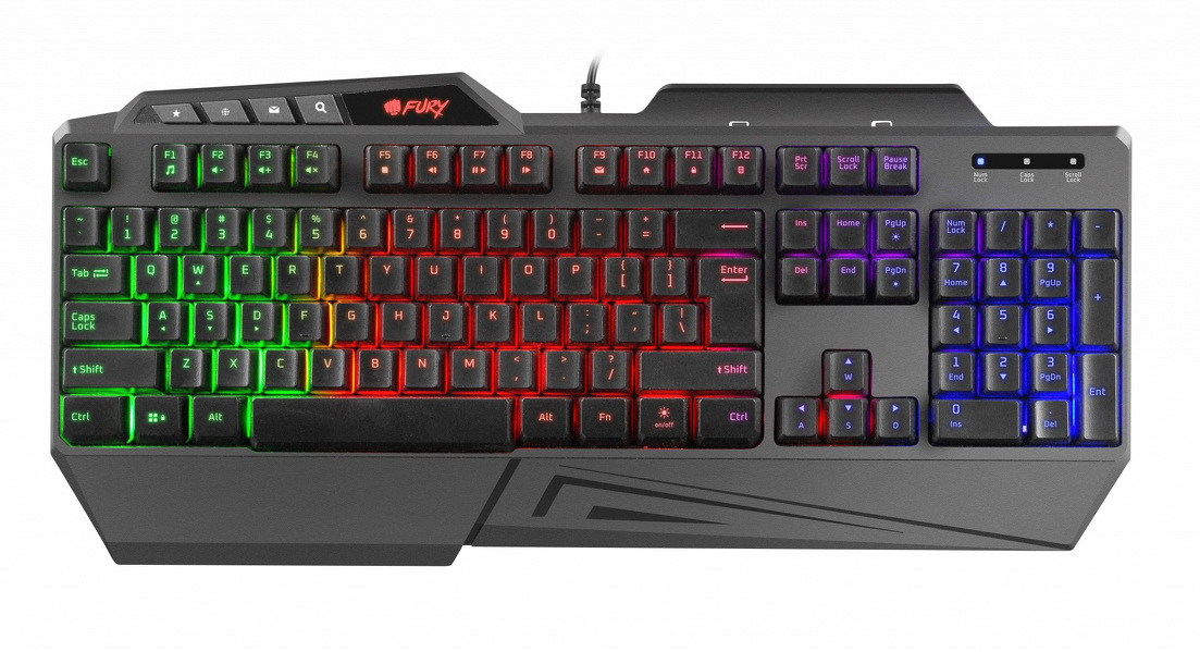 Zdjęcie produktu: Klawiatura Fury Skyraider US, podświetlana gamingowa (NFU-1697)