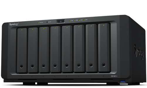 Miniatura produktu: Serwer plików Synology DS1821+ 8-bay, AMD Ryzen V1500B 4-core 2.2GHz, 4 GB DDR4 ECC, 2 (NVMe) 4xGbE LAN, 4x USB 3.0, 2x eSATA, 1x Gen3 x8 slot
