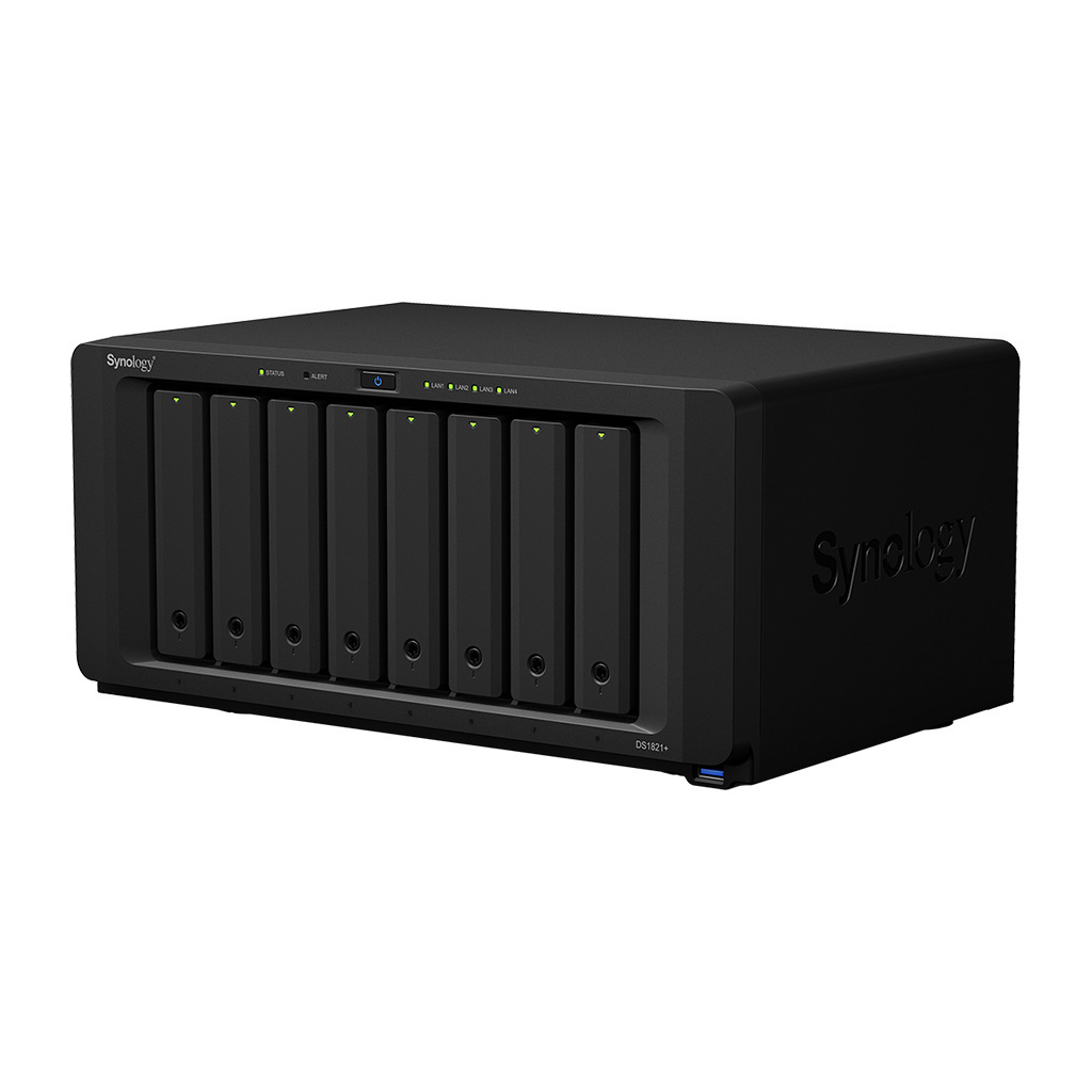 Synology DS1821+ 8-bay AMD Ryzen V1500B 4GB 4xGbE NVMe