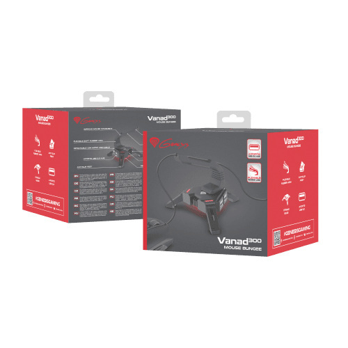 Uchwyt na kabel myszy Mouse Bungee Genesis Vanad 300 HUB USB 2.0 Uchwyt na kabel myszy Mouse Bungee Genesis Vanad 300 HUB USB 2.0