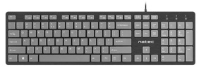 Miniatura zdjęcia: Klawiatura Slim Multimedialna Natec Discus Czarno-szara