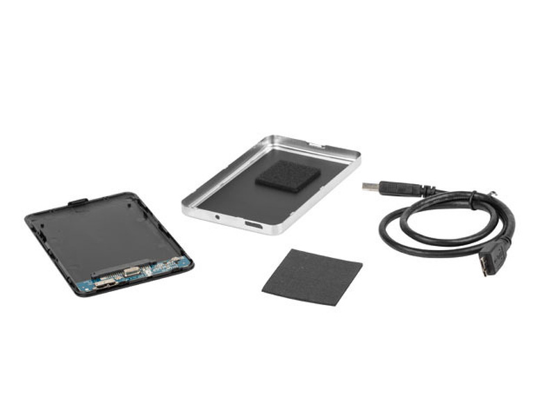 Zdjęcie produktu: Obudowa zewnętrzna na dysk 2,5" HDD/SSD Natec Oyster 2 SATA USB 3.0 Aluminium Czarna Slim Screwless