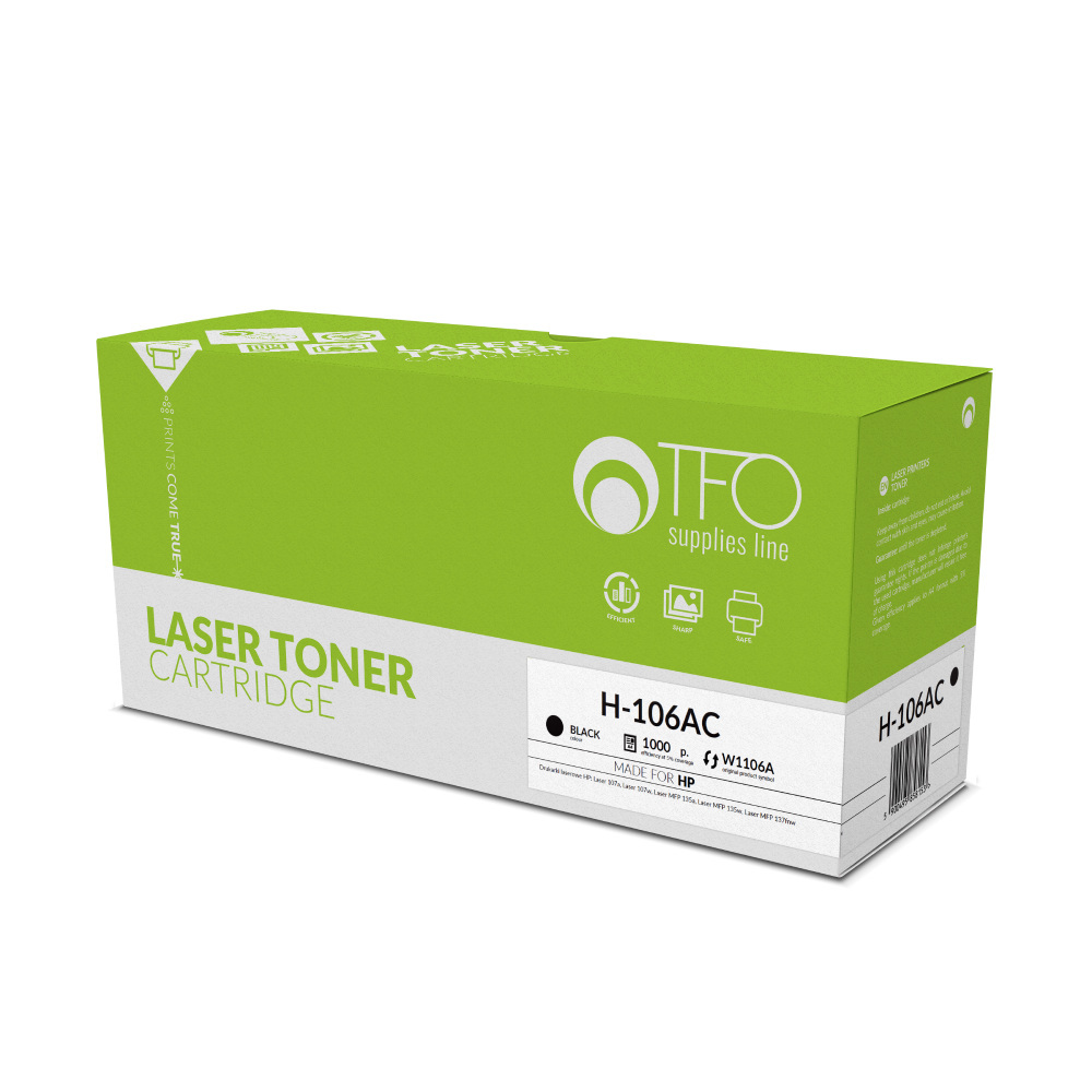 Toner TFO H-106AC HP 106A (W1106A) Black 1000stron Toner TFO H-106AC HP 106A (W1106A) Black 1000stron