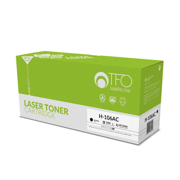 Zdjęcie produktu: Toner TFO H-106AC HP 106A (W1106A) Black 1000stron Zdjęcie produktu: Toner TFO H-106AC HP 106A (W1106A) Black 1000stron