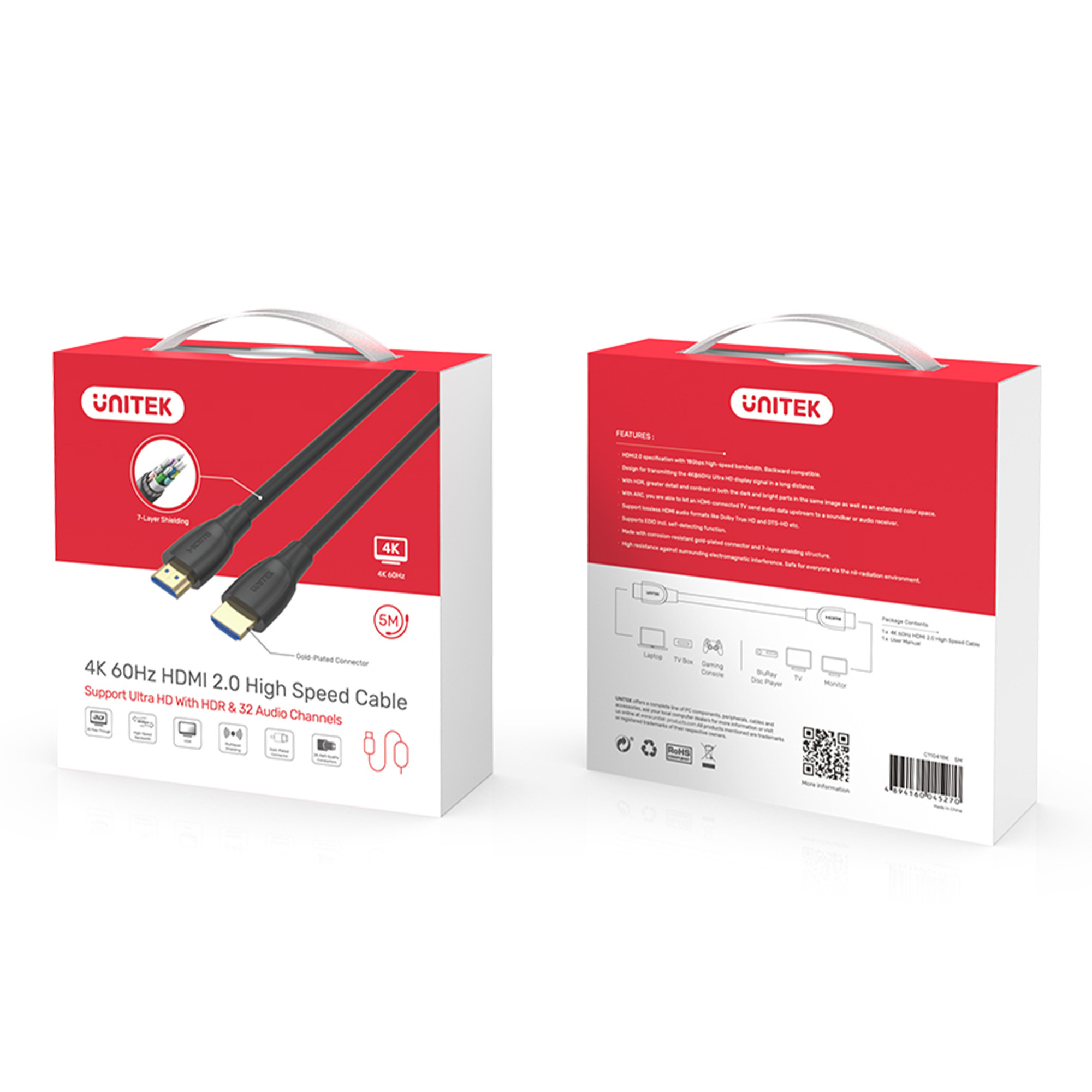 Kabel HDMI 2.0 Unitek High Speed HDMI 4K 10m