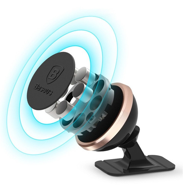 Zdjęcie produktu: Samochodowy uchwyt magnetyczny do telefonu Baseus 360-Degree przyklejany - różowy (SUGENT-NT0R)