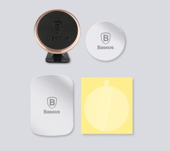 Samochodowy uchwyt magnetyczny do telefonu Baseus 360-Degree przyklejany - złoty (SUGENT-NT0V)