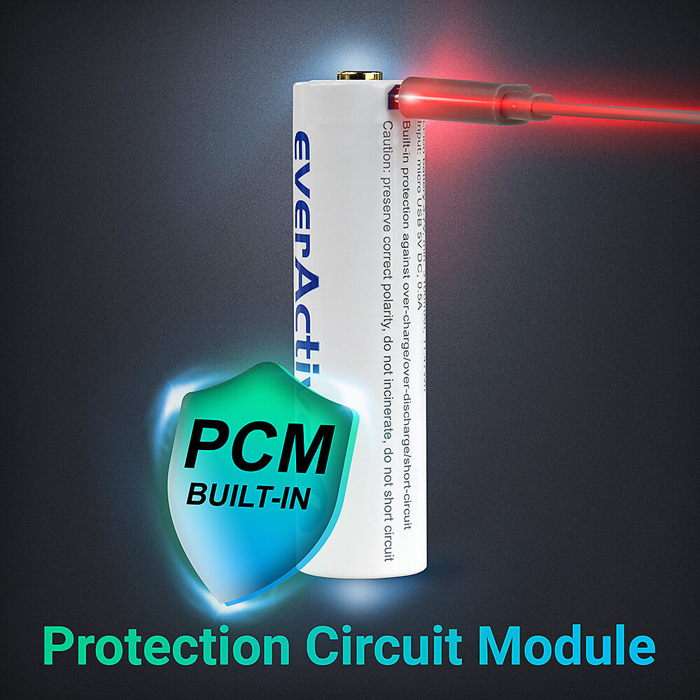 Akumulator everActive 18650 3,7V Li-ion 3200mAh micro USB z zabezpieczeniem BOX
