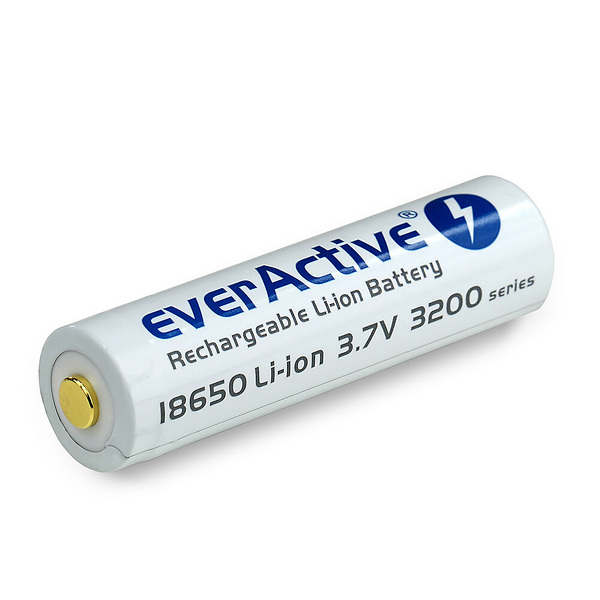 Zdjęcie produktu: Akumulator everActive 18650 3,7V Li-ion 3200mAh micro USB z zabezpieczeniem BOX
