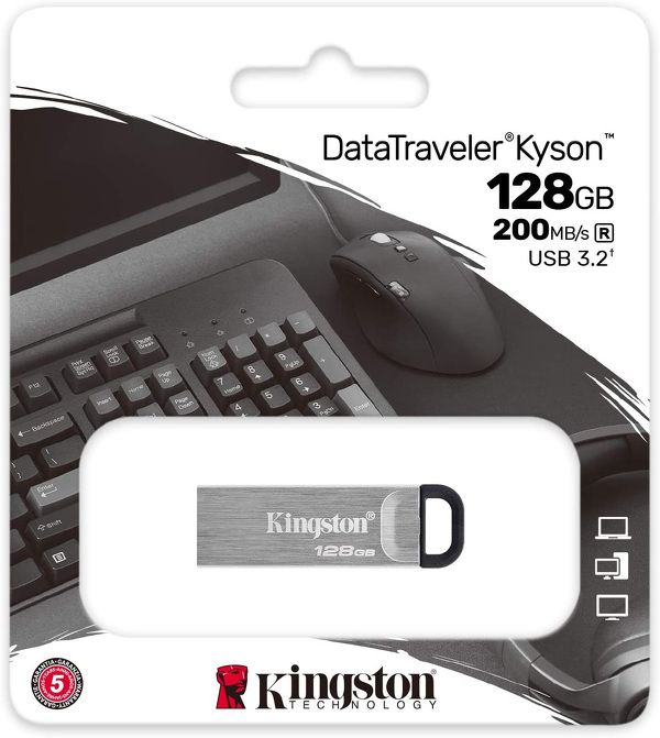 Zdjęcie produktu: Pendrive Kingston 128GB USB 3.2 DataTraveler Gen1 Kyson DTKN/128GB
