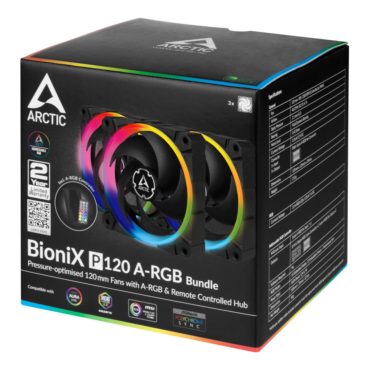 Arctic BioniX P120 ARGB 3pak (ACFAN00156A)